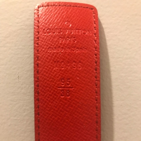 Louis Vuitton belt red and brown switchable - Picture 2 of 7